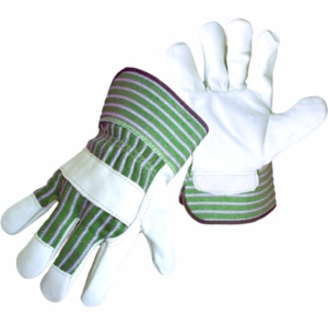 Gants de travail de sécurité industriels unisexes en cuir de vachette grainé robuste, paume simple, certifiés CE, ignifuges, antidérapants - Product Image 4