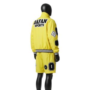 Ensemble short et coupe-vent pour homme, tissu extérieur en polyester premium, panneau coloré avec logo personnalisé, coupe-vent pour homme, ensemble short, grandes tailles - Product Image 5