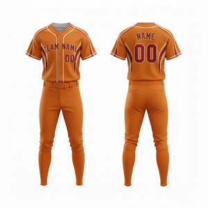 Vente en gros de maillots de baseball unisexes de haute qualité imprimés par sublimation, 100% polyester, séchage rapide, respirant, grande taille, uniforme - Product Image 2