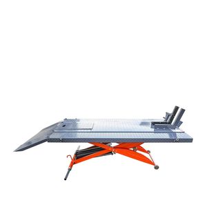 Sollevatore a Forbice Portatile per Moto/ATV da 450 kg, Piattaforma di Lavoro da 112 cm, Estensioni Laterali da 25 cm, Lunghezza Piattaforma 196 cm, Kit Morsa Anteriore - Product Image 2