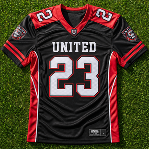 Camiseta personalizada de fútbol americano para equipos escolares, de secado rápido, transpirable, de poliéster, con nombre y número del jugador sublimados. - Product Image 2