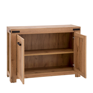 Aparador de madera maciza rústica de lujo moderno con tiradores metálicos, mueble de almacenamiento moderno estilo granja para dormitorio o comedor - Product Image 4