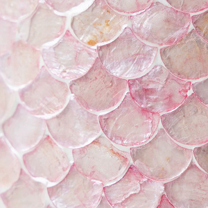 Taburete de Nácar Ecológico Hecho a Mano, Mesa Auxiliar de Mosaico con Incrustaciones de Concha Rosa, Muebles de Acento, Venta al por Mayor, Decoración del Hogar, MOP B2B - Product Image 3