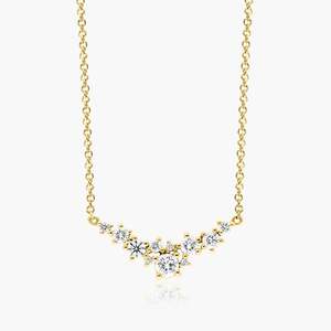 Collar de Diamantes Cultivados en Laboratorio, Oro Blanco de 14K, Chapado en Rodio, Certificado IGI, Corte Brillante, Color Blanco D, Lujo para Bodas - Product Image 4