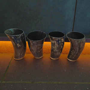 Taza Vikinga Artesanal de Cuerno de Buey Natural, Pulida, Estilo Medieval, Lujosa, para Cerveza, Ecológica, Resistente al Calor - Product Image 4