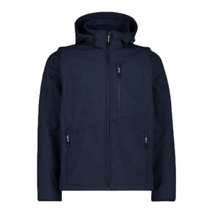 Chaqueta deportiva de caparazón blando con estampado personalizado para hombre OEM, chaqueta con soporte de mangas desmontables de tela a prueba de viento de secado rápido para hombre - Product Image 1
