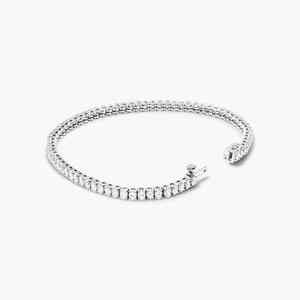 Bracelet tennis en argent 925 avec diamants ronds taille brillant, sertissage en canal, style classique, unisexe, pour usage quotidien - Product Image 1