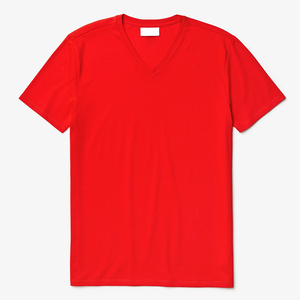 T-shirts pour hommes à col en V, style tendance, logo personnalisé imprimé, respirants, 100% coton, prix de gros, best-sellers - Product Image 4