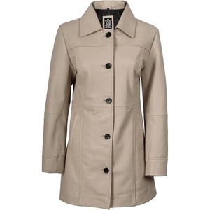 Abrigo Largo de Cuero Genuino Premium para Mujer, Elegante Gabardina Larga, Ropa Personalizada al por Mayor - Product Image 3