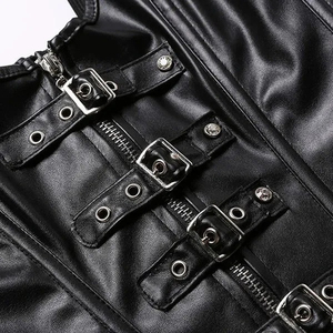 Women's High Quality Breathable Leather Corset Waist Trainer Shaper Medium Gothic Style Customizable Options Sports Use - Product Image 6