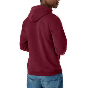 Sudadera con Capucha Color Granate para Hombre, Corte Regular, Felpa de Algodón, Estilo Casual para Otoño, con Bolsillo Delantero y Capucha con Cordón Ajustable - Product Image 6