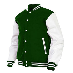 Vestes universitaires personnalisées avec logos d'hiver pour les sororités, les fraternités, les écoles, les collèges, en 100 % pure laine et manches en cuir. - Product Image 3