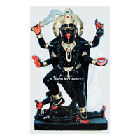 Statue de Kali Mata en marbre noir, la plus belle, faite à la main, en position debout, pour la maison, le bureau et le temple, à des fins de culte.