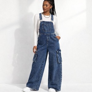 Mono vaquero elástico lavado para mujer, estilo bodycon, informal, de verano, Y2K, conjunto de pantalones cortos para mujer, venta al por mayor de fábrica - Product Image 4