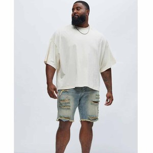 Top Quality Breathable <b>Men's</b> Denim <b>Short</b> Pants <b>Men</b> <b>Jeans</b> <b>Shorts</b> Lightweight Streetwear Custom Design & Logo Accepted Low MOQ - Product Image 4