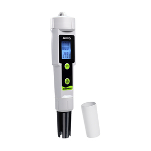 Stylo numérique 2-en-1 pour la mesure de la salinité et de la température, 0-199,9 ppt, haute gamme, avec ATC pour l'eau de mer, l'aquaculture et les tests marins - Product Image 1
