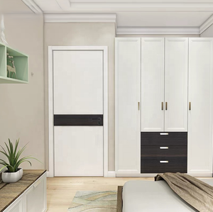 Puerta Interior de Madera Compuesta WPC, Estilo Moderno Americano, Hueca, Precolgada, Insonorizada e Impermeable, para Apartamento o Dormitorio - Product Image 2