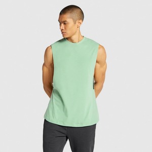Débardeur de sport pour homme de haute qualité, style hip-hop, en tissu 100% coton tricoté, design respirant pour l'entraînement - Product Image 1