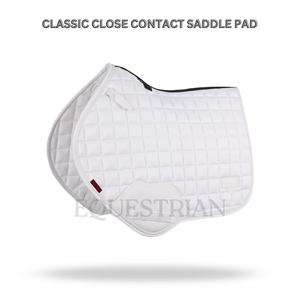 Tapis de selle classique pour dressage à contact étroit avec doublure en maille respirante pour la protection du cheval et l'équitation - Product Image 2