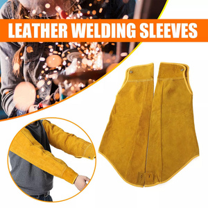 Mangas de Cuero de Vaca Resistentes al Calor para Soldadura, Protección de Aislamiento Térmico, de Alto Rendimiento y Durabilidad - Product Image 4
