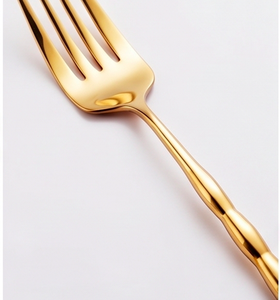 <b>Golden</b> Polished Metal Flatware <b>Set</b> Modern Luxury Design High Mirror Finish Dishwasher Safe Wedding Tableware - Product Image 2