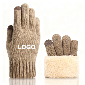 Gants d'hiver en polyester/coton tricotés pour hommes et femmes, chauds, respirants, coupe-vent, compatibles écran tactile, cyclisme, mode, logo personnalisé - Product Image 1