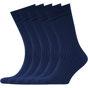 New Wholesale Crew <b>Socks</b> Navy Blue Geometric Pattern Spandex <b>Polyester</b> Breathable Knitted Casual Autumn Adult Regular Fit <b>Socks</b> - Product Image 2