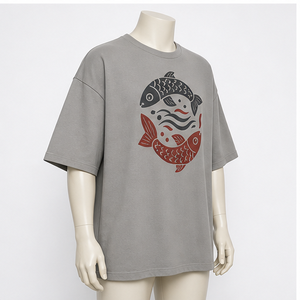 เสื้อยืดผ้าฝ้ายนุ่ม 100% ทรงโอเวอร์ไซส์ พิมพ์ลายดิจิทัล แห้งเร็ว คุณภาพสูง ออกแบบเองได้ รุ่น 24 TSA-SPT-0024 - Product Image 3