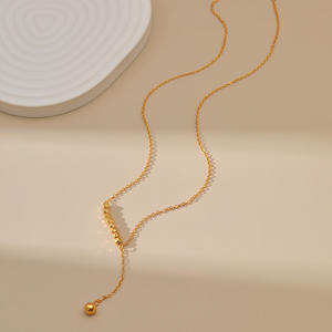 Collar de Cadena con Forma de O de Estilo Minimalista Europeo Americano, Cadena para Suéter Elegante y Moderna con Diseño de Nicho - Product Image 2