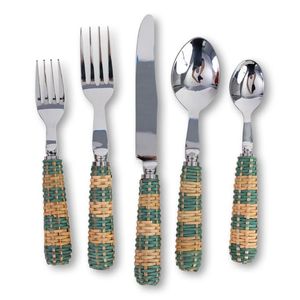 Elegant Green <b>Marble</b> Handle Stainless Steel Flatware <b>Set</b> High Mirror Polish Dishwasher Safe Wedding Party Use - Product Image 5