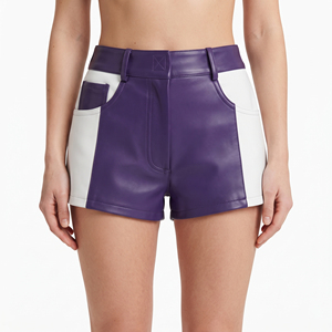 Premium <b>Leather</b> <b>Shorts</b> for Women Summer Wear <b>Leather</b> <b>Shorts</b> <b>Ladies</b> Women's Pockets <b>Leather</b> <b>Shorts</b> OEM Girls <b>Leather</b> <b>Short</b> - Product Image 6