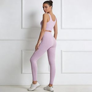 กางเกงเลกกิ้งเอวสูงสำหรับผู้หญิง พร้อมสปอร์ตบราแบบ Racerback รองรับระดับปานกลาง - Product Image 5
