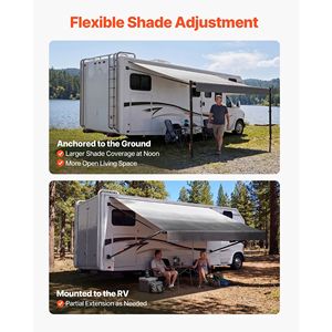 Auvent rétractable pour camping-car de 14,12 pieds, kit complet, structure en alliage d'aluminium, tissu PVC imperméable pour le camping en plein air - Product Image 3