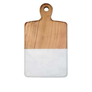Skies Trader Rectangular Bamboo Cutting Board Heavy Duty Kitchen Chopping <b>Block</b> Tray Anti-Slip Dishwasher Safe Wood Handle - Product Image 2