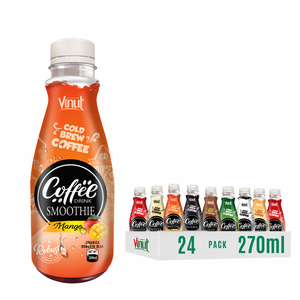 กาแฟโคลด์บรูว์ อาราบิก้า โรบัสต้า บรรจุขวด PET และกล่อง 270 มล. ปราศจาก GMO ปราศจากนม วินัท 5 บริกซ์ อายุการเก็บรักษา 18 เดือน รับผลิตแบรนด์ส่วนตัว - Product Image 1
