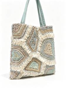 Sac fourre-tout coloré brodé et perlé avec un intérieur spacieux pour les essentiels quotidiens - Product Image 4
