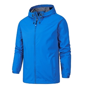 Clothing Manufacturers Customized Men's waterproof Windbreaker Outdoor Hood Zipper Jacket Fashion Casual Sport <b>Coat</b> - Product Image 5