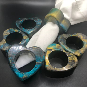 Luxury Resin Napkin Rings Set For Wedding Banquet Decoration And Elegant Dinner <b>Table</b> Presentation - Product Image 1