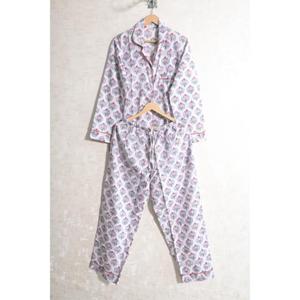 Floral Cotton Printed <b>Pajama</b> Set for Women Soft Comfortable Night <b>Suit</b> Breathable Sleepwear Outfit - Product Image 1