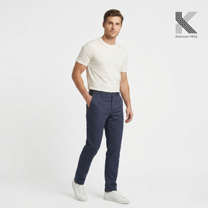 Pantalones Chinos de Cintura Media para Hombre, Corte Ajustado, Algodón y Elastano, Estilo Casual de Verano, OEM ODM - Product Image 1