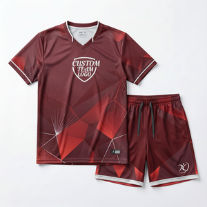 Conjunto de Camiseta y Pantalones Cortos de Voleibol Tribal Sublimados en Oro Rosa, Personalizados al por Mayor, Uniforme de Equipo Transpirable OEM, Ropa Deportiva Sublimada - Product Image 1