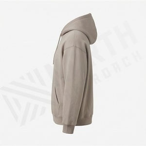 Sweat-shirt à capuche surdimensionné en coton, broderie personnalisée, teinture unie, respectueux de l'environnement, design personnalisé, couleur personnalisée OEM - Product Image 3