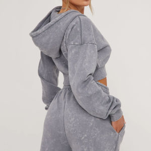 Fabricante Mayorista de Conjuntos Deportivos para Mujer de Alta Calidad, con Logotipo Personalizado, 100% Algodón, Estilo Oversize, Lavado Ácido, Hecho en Pakistán - Product Image 6