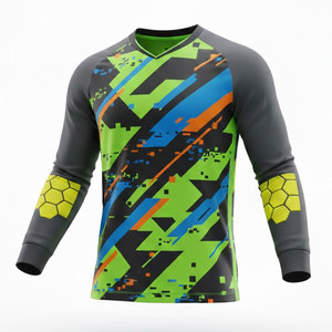 เสื้อผู้รักษาประตูฟุตบอลแขนยาวทันสมัย ชุดกีฬามืออาชีพ ไซส์ใหญ่ ระบายเหงื่อได้ดี สำหรับสโมสร โรงเรียน และการแข่งขัน - Product Image 1