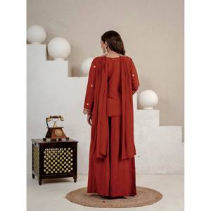Ensemble de soirée pour femmes - Sharara Palazzo avec Dupatta, style élégant - Product Image 3