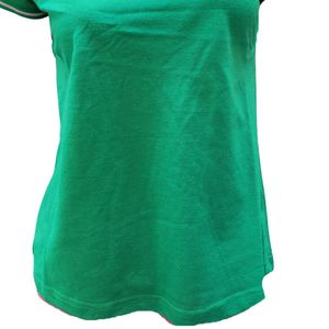Camiseta Polo de Algodón Verde para Mujer, Manga Corta, Informal, con Bordado Gráfico, Ropa de Moda para Uso Diario, Cómoda y Elegante - Product Image 4