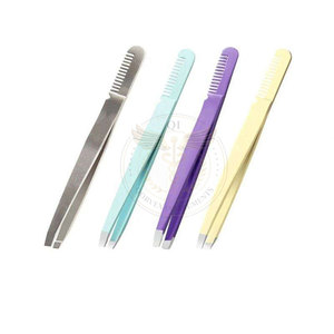 Pinzas Profesionales de Acero Inoxidable con Punta Inclinada para Cejas, Juego de 3 Piezas para Depilación de Cejas - Product Image 6