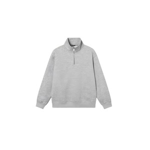 Sudadera de algodón tipo french terry con media cremallera y ribetes de punto acanalado para marcas de ropa urbana. - Product Image 3