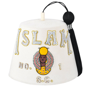 Chapeau Fez en Laine Personnalisé avec Broderie à la Main, Strass et Pompon, Chapeau Bob Maçonnique - Product Image 2