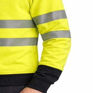 Chemise de sécurité réfléchissante coupe-vent en polyester sur mesure à haute visibilité pour hommes à manches longues – Vêtements de travail extérieur 2025 - Product Image 2